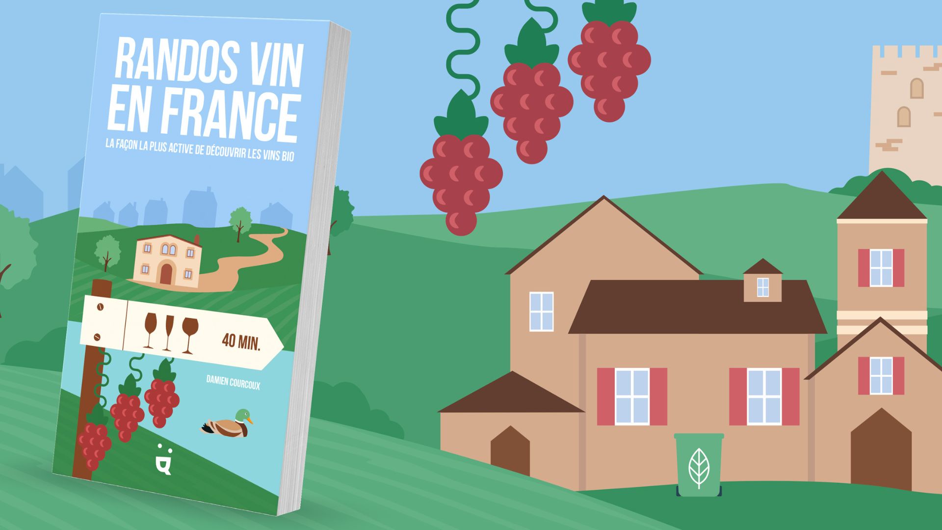 La couverture du livre Randos Vin en France