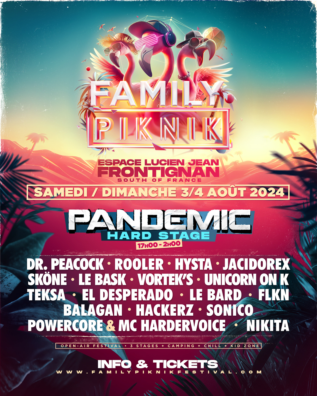 L'affiche de la Hard Stage du Family Piknik