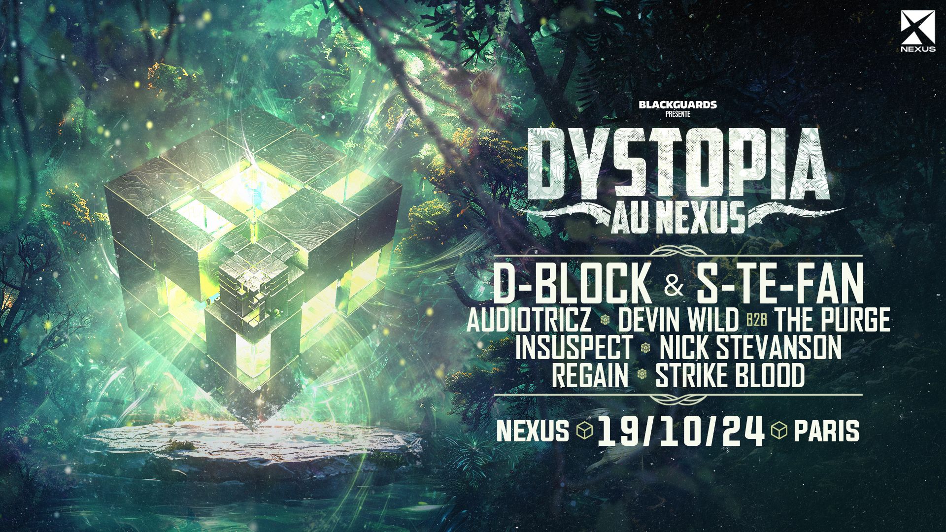 Affiche de la soirée Dystopia x Nexus