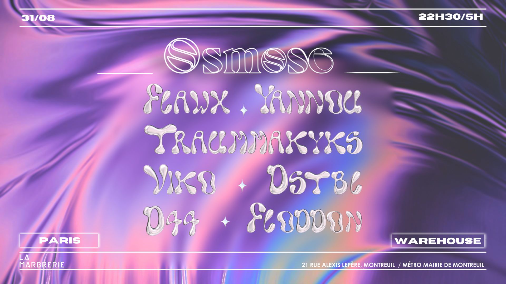 Affiche de la soirée Osmose Newsound