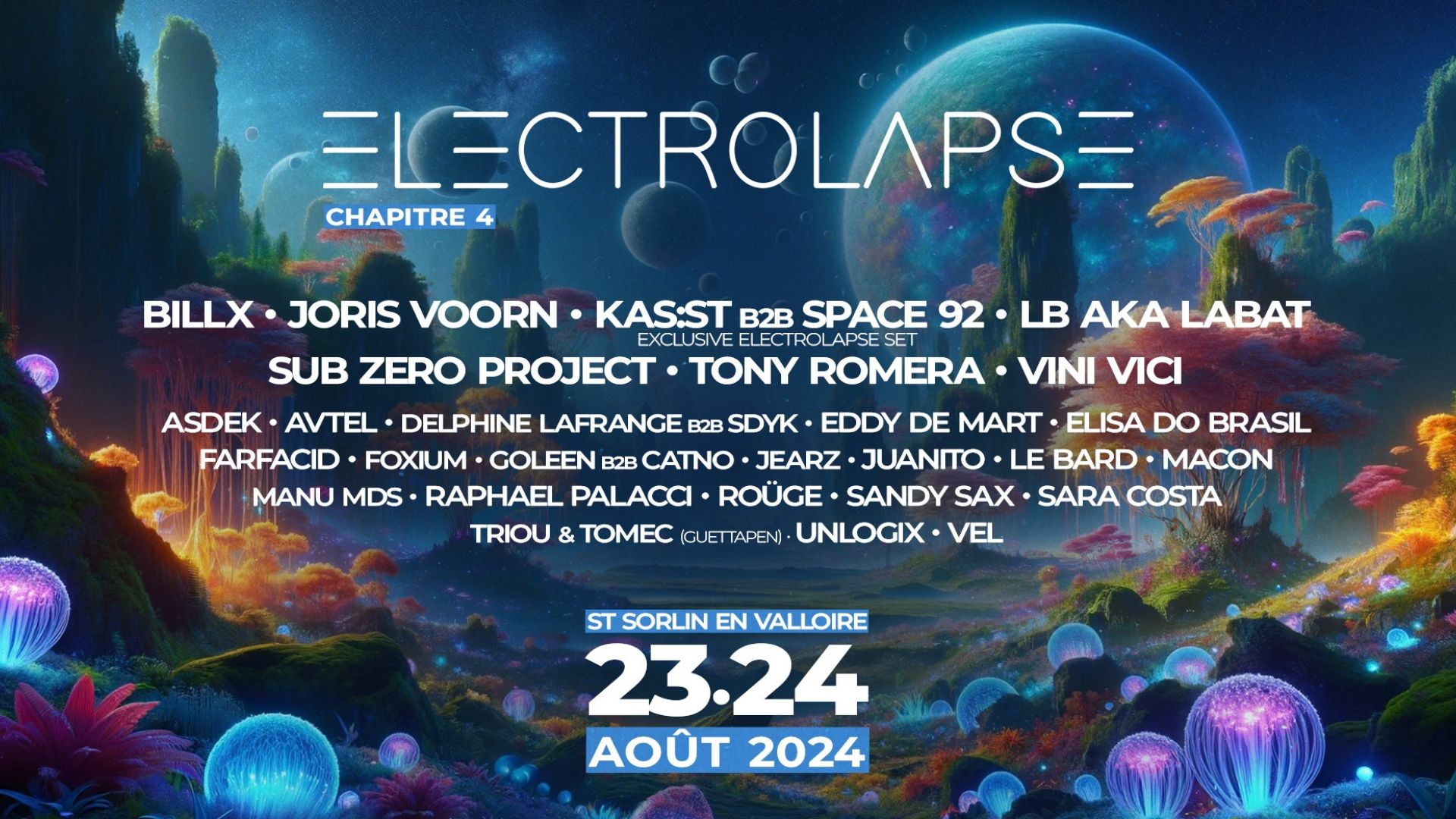 La programmation d'Electrolapse 2024