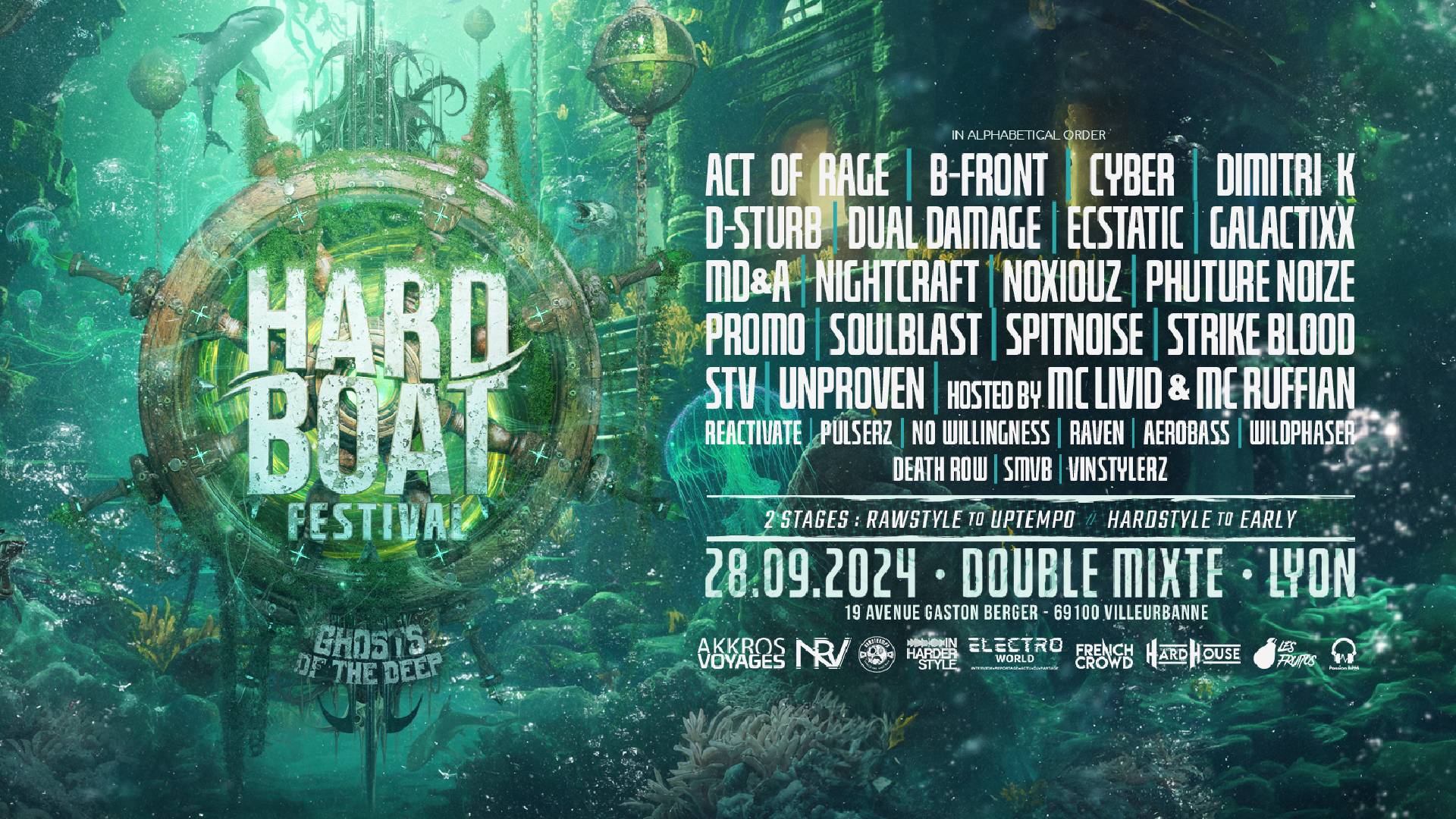 L'affiche de la soirée Hard Boat au Double Mixte