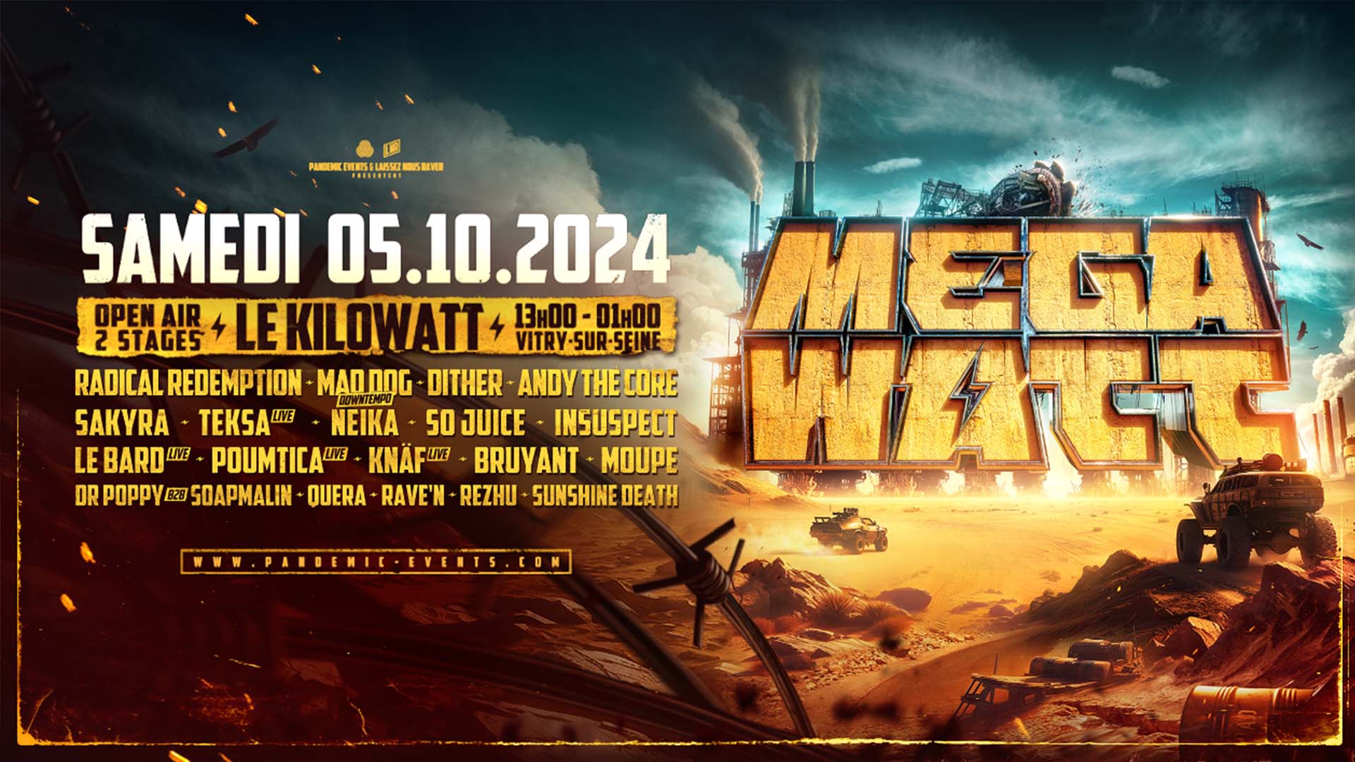 L'affiche de la soirée Megawatt au Kilowatt