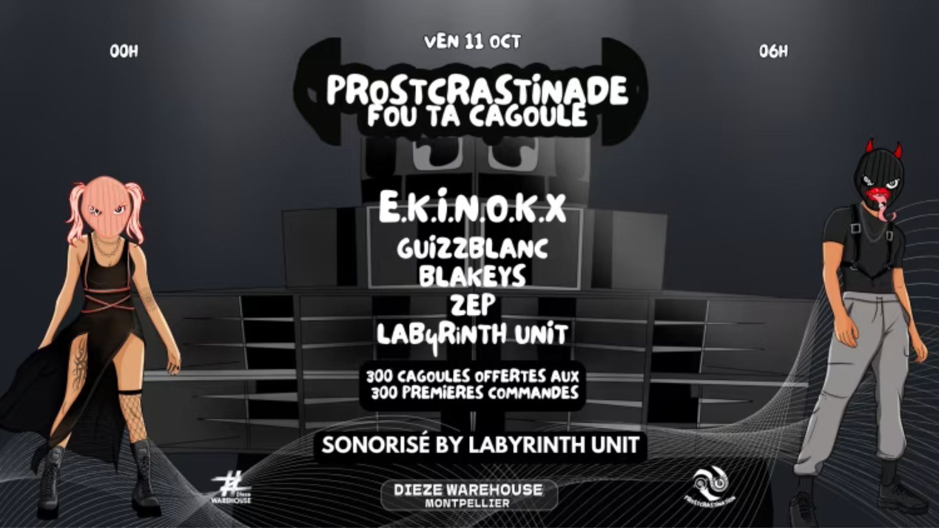 Affiche de la soirée Prostcrastination