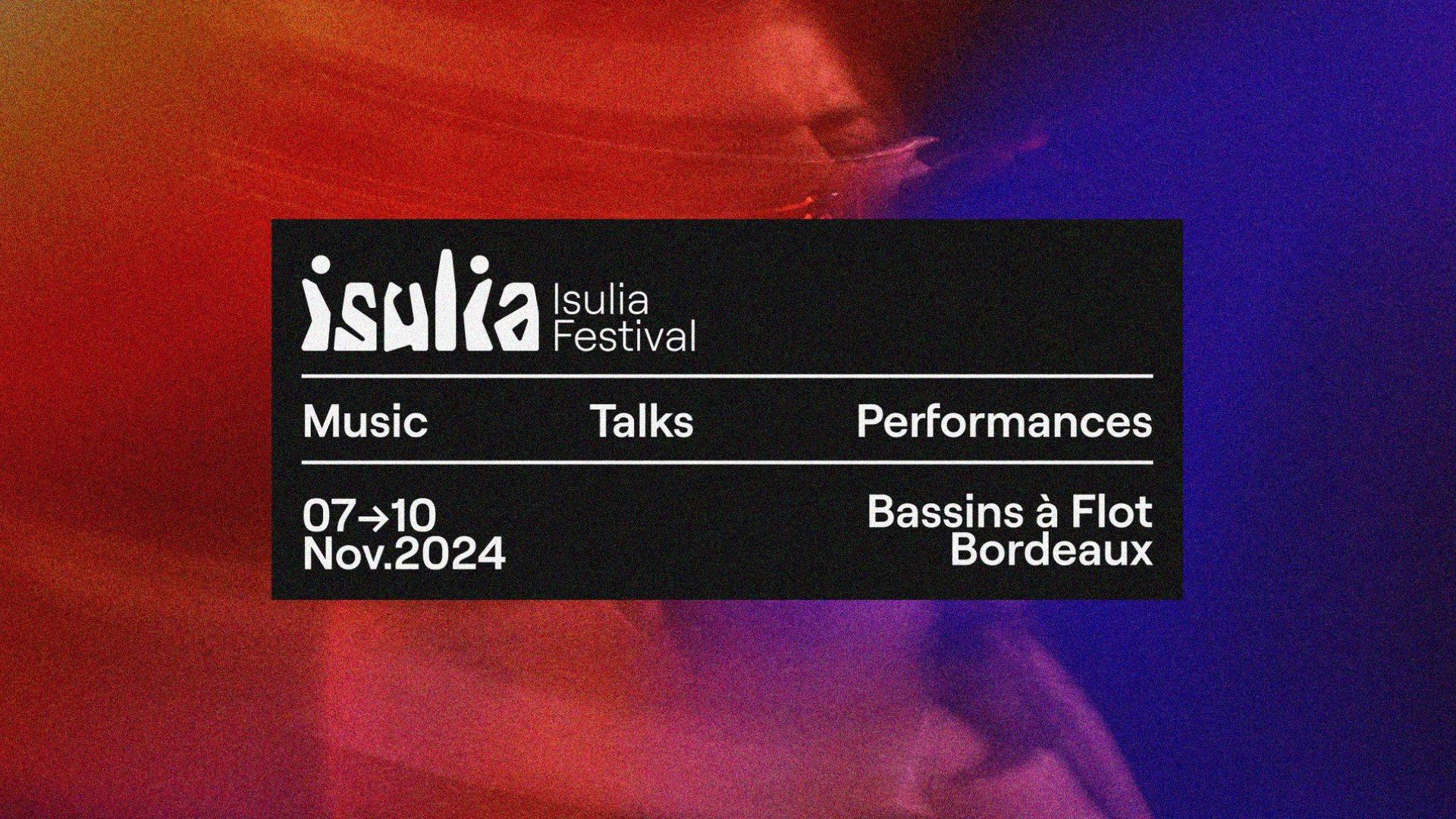 Affiche du Isulia Festival 2024 à Bordeaux