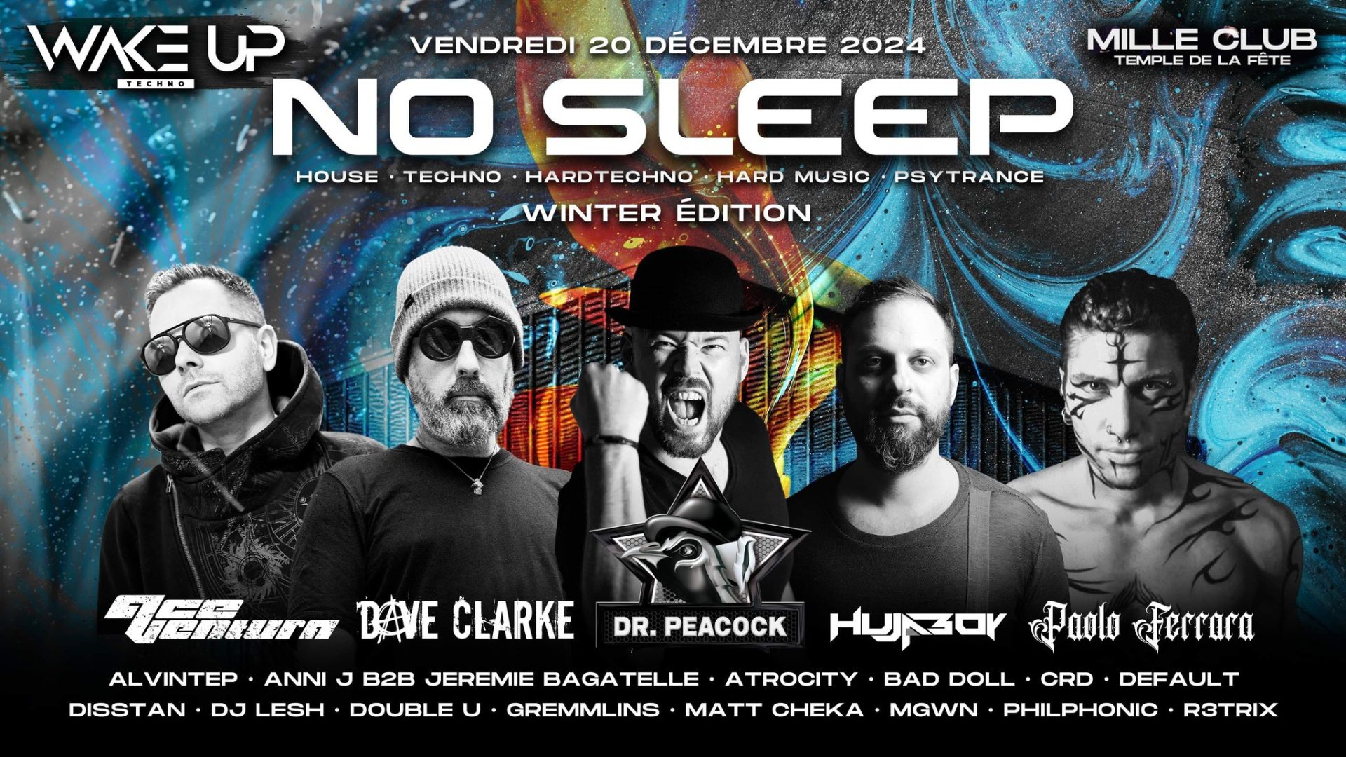 Affiche de la soirée No Sleep au Mille Club