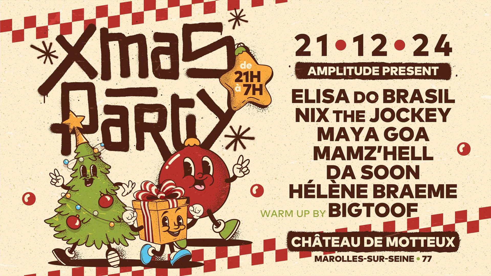 Affiche de la Xmas Party dans le 77