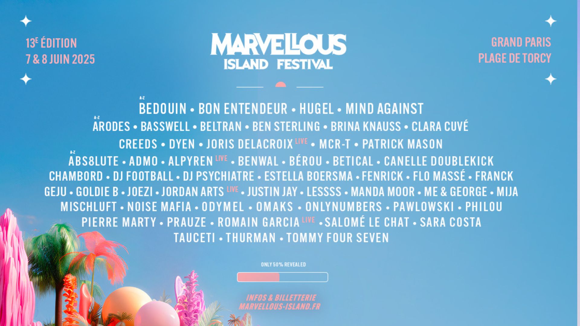 Les premiers noms de Marvellous Island 2025