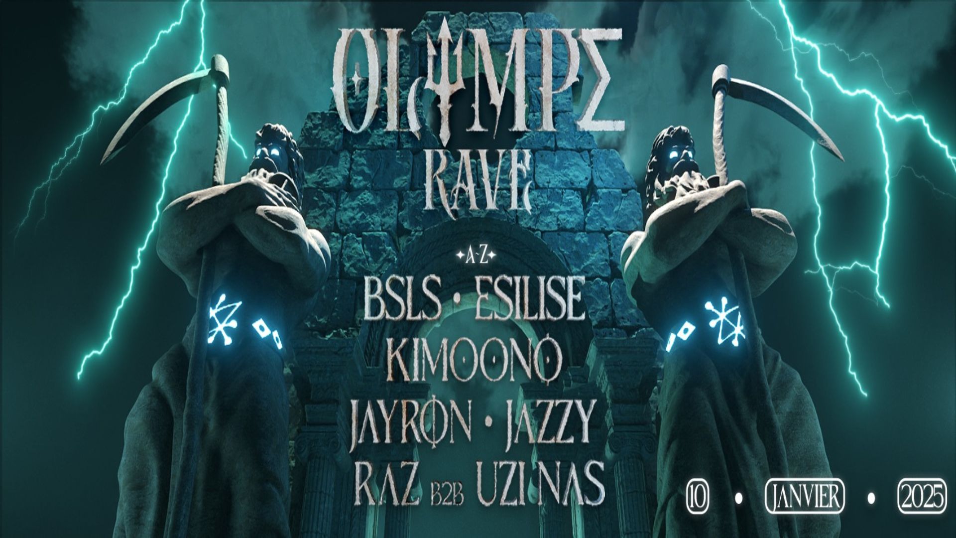 Affiche de la soirée Olympe Rave