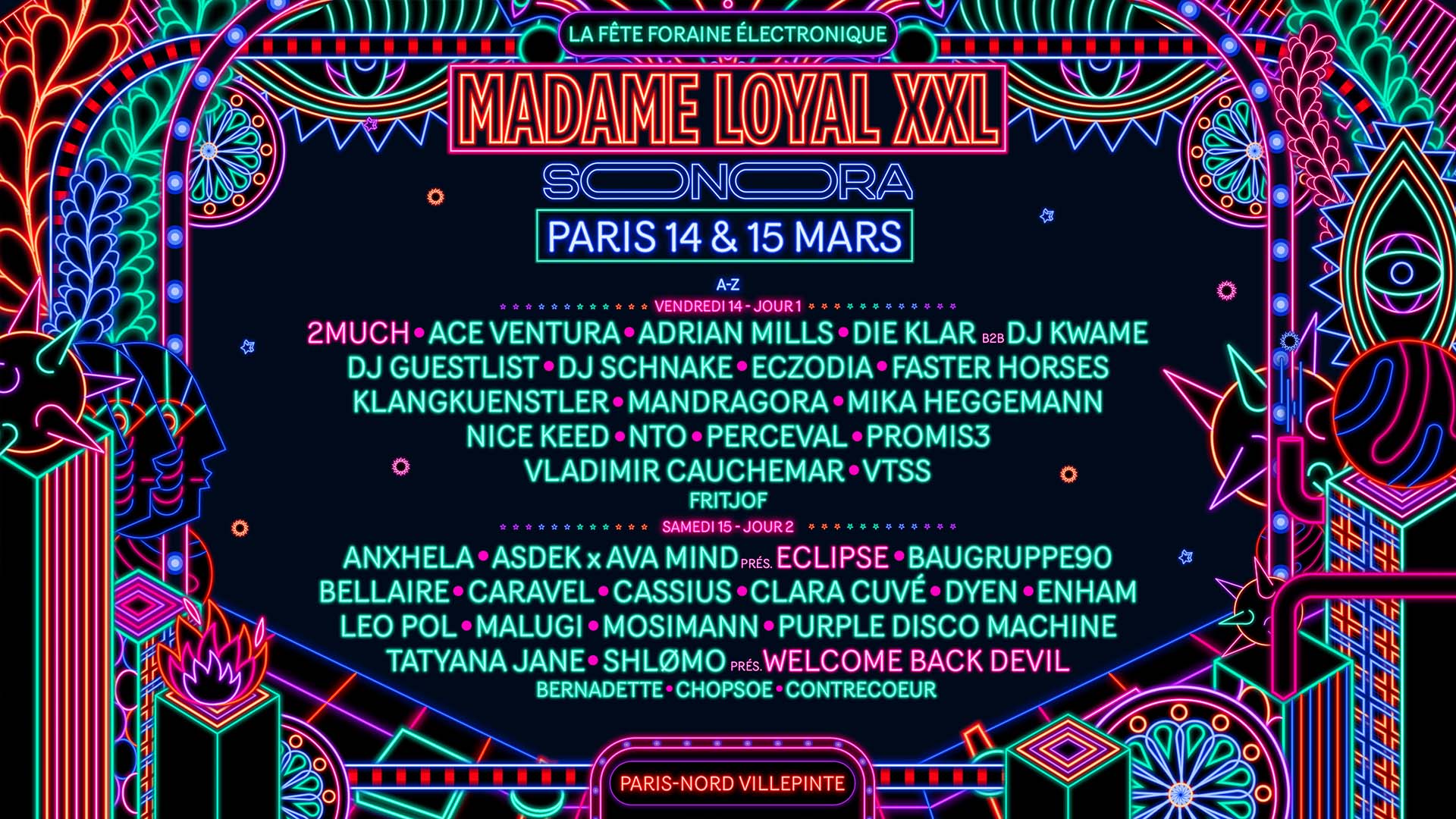 Programmation de la Madame Loyal XXL