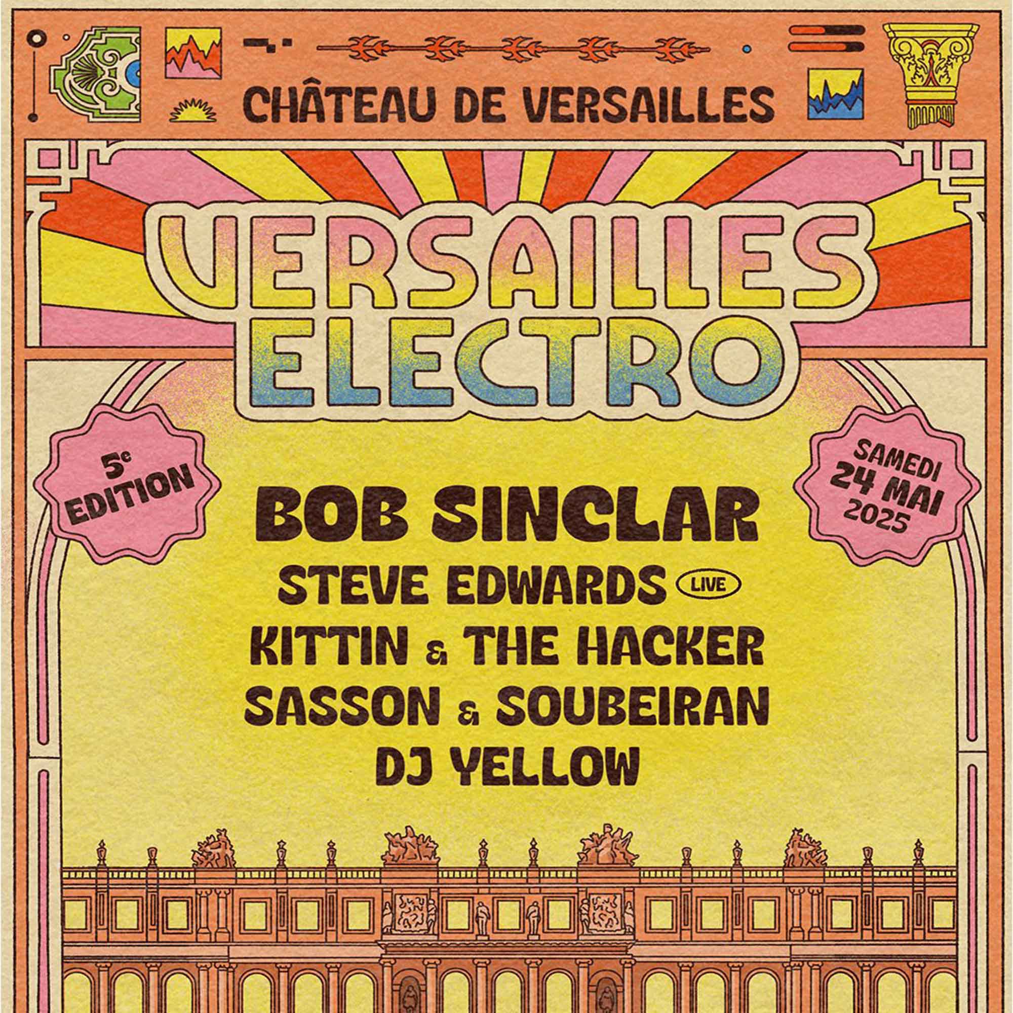 L'affiche du festival Versailles Electro 2025