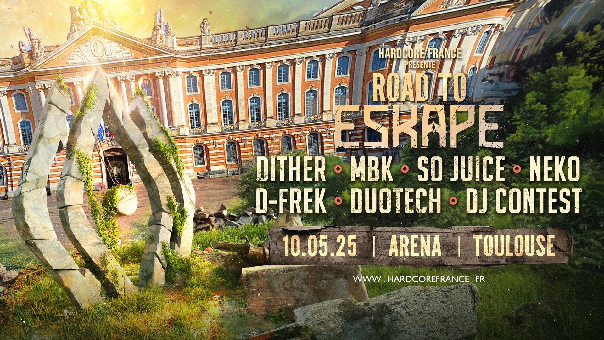 L'affiche de la date Road to Eskape du 10 mai