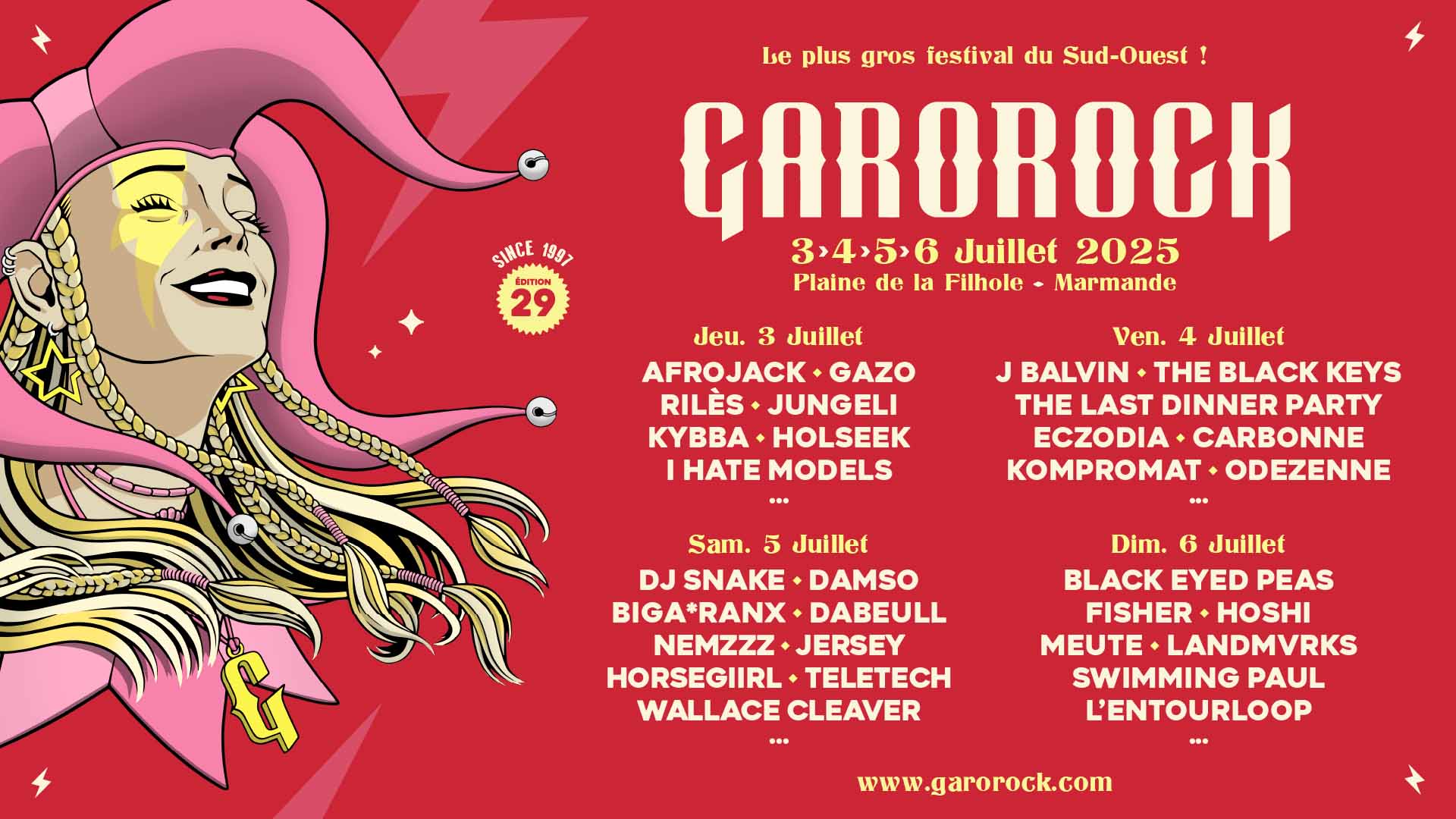Affiche du festival Garorock 2025
