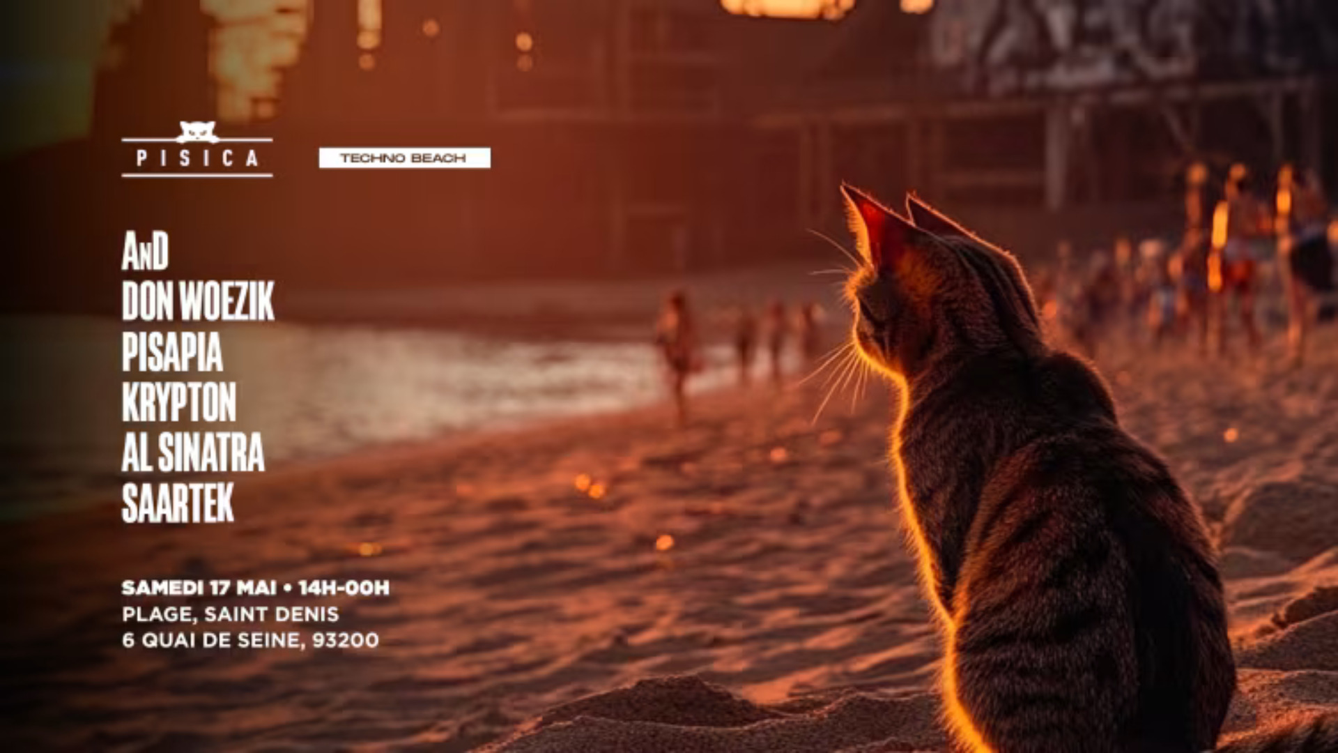 L'affiche de la "Techno Beach" de Pisica