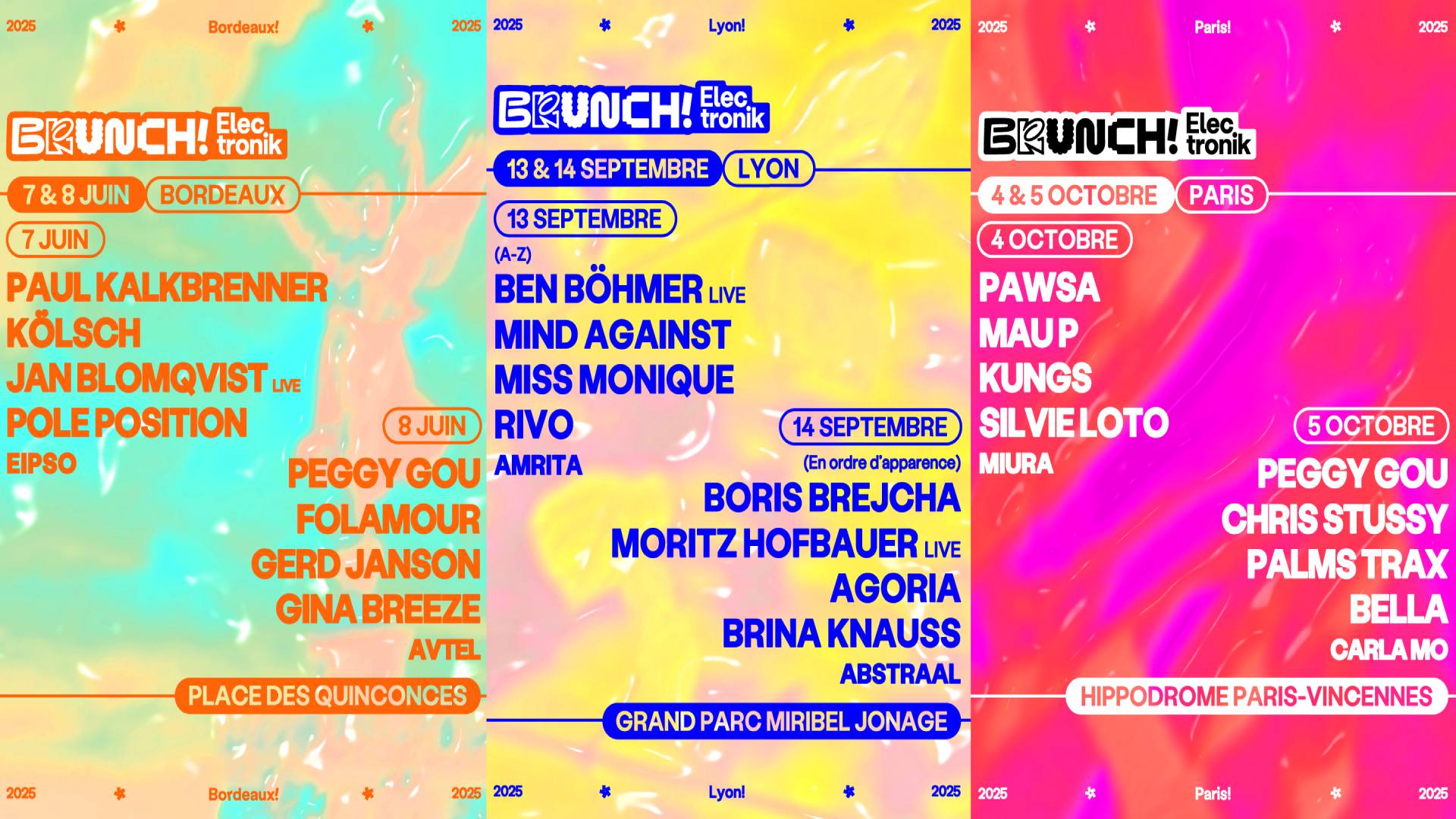 Le Brunch Electronik Bordeaux, Lyon et Paris