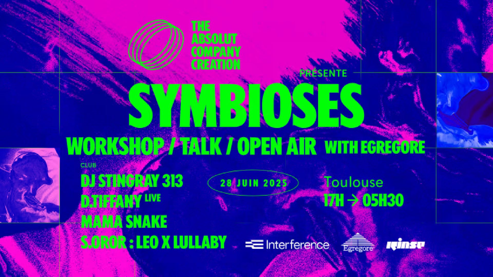 L'affiche de Symbioses à Interférence