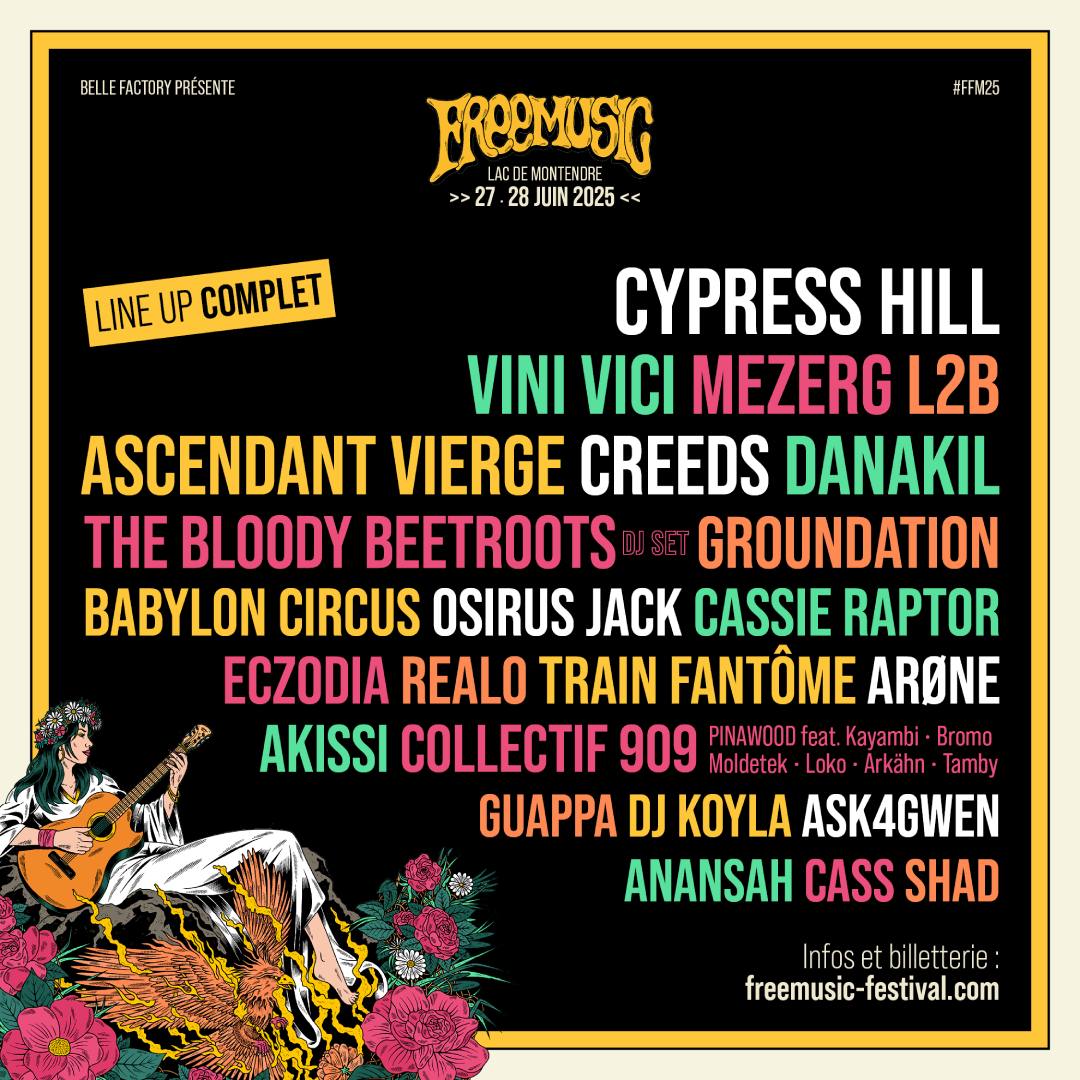 L'affiche officielle du Freemusic 2025